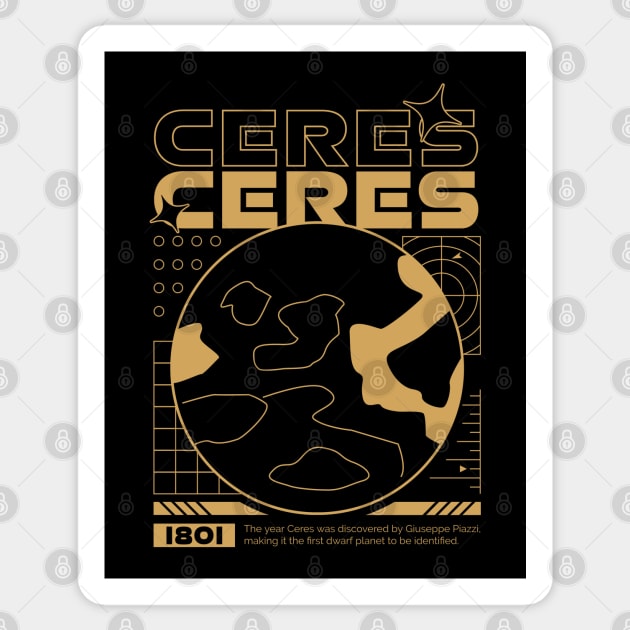 Dwarf Planet Ceres Sticker by faagrafica